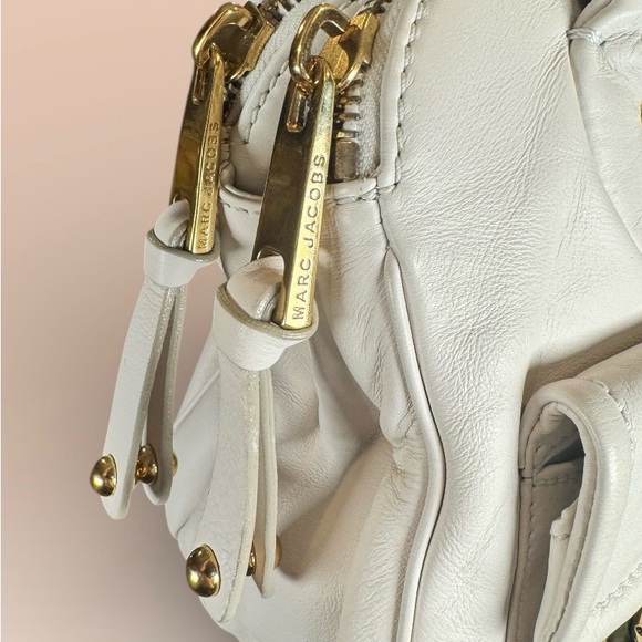 Marc Jacobs Blake Satchel White Leather Gold Tone Hardware - Picture 15 of 15